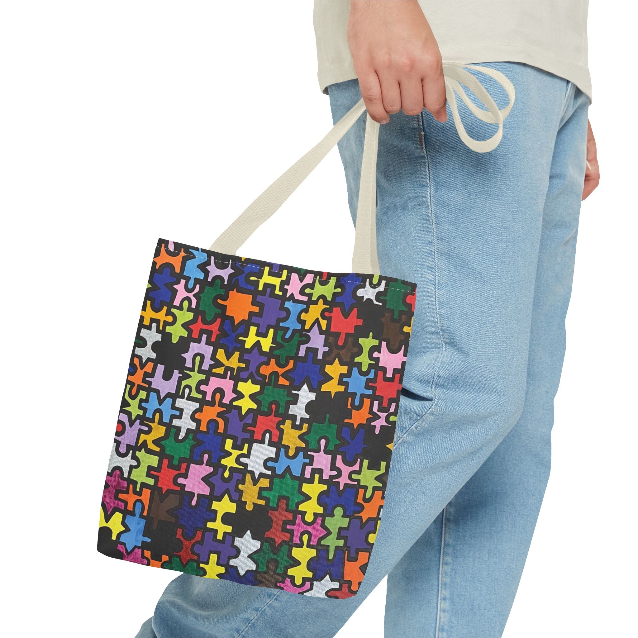 Puzzle Piece Painting All-Over Print Tote Bag - FMLxArt Store