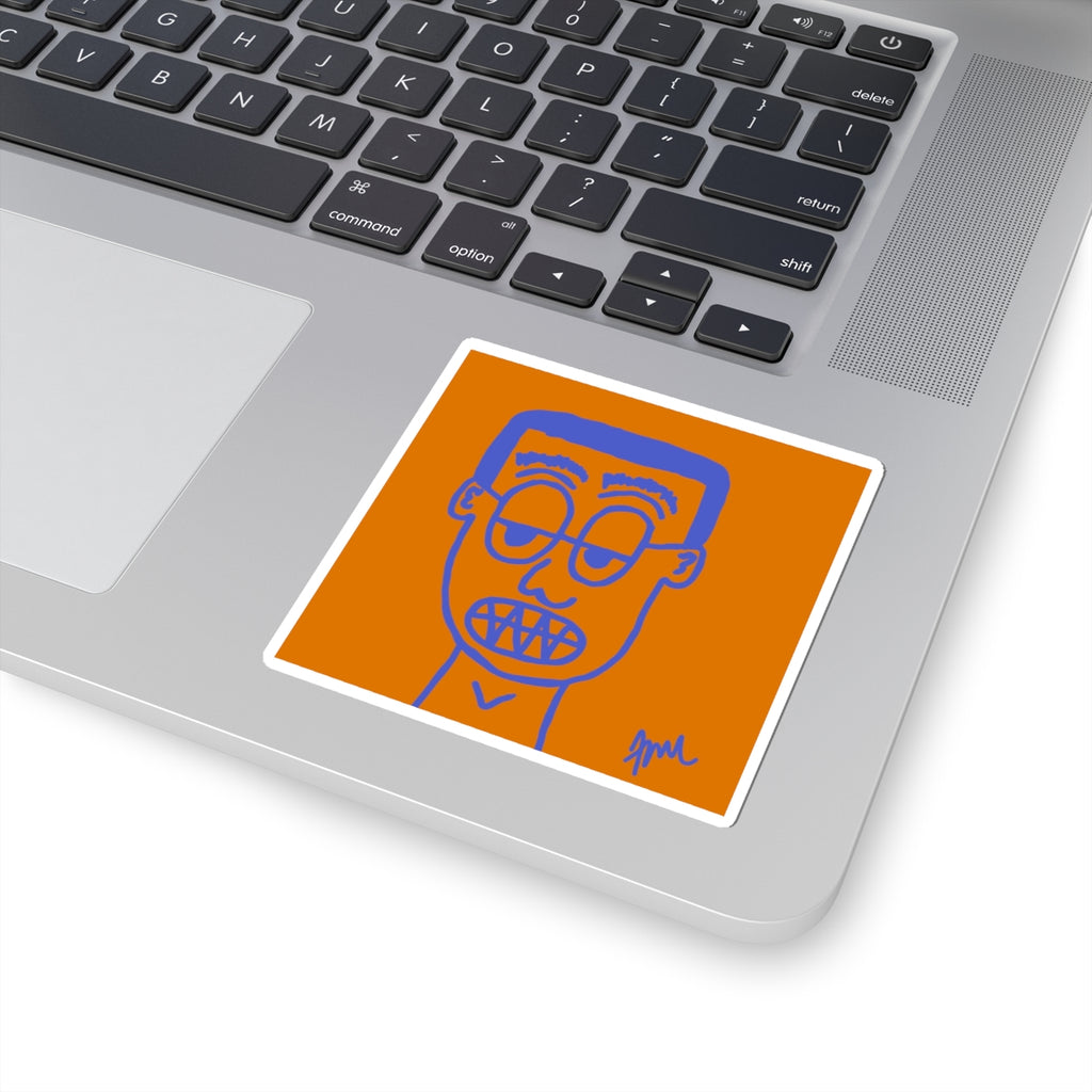 Grit Boy Kiss-Cut Sticker — Tough Character Decal - FMLxArt Store