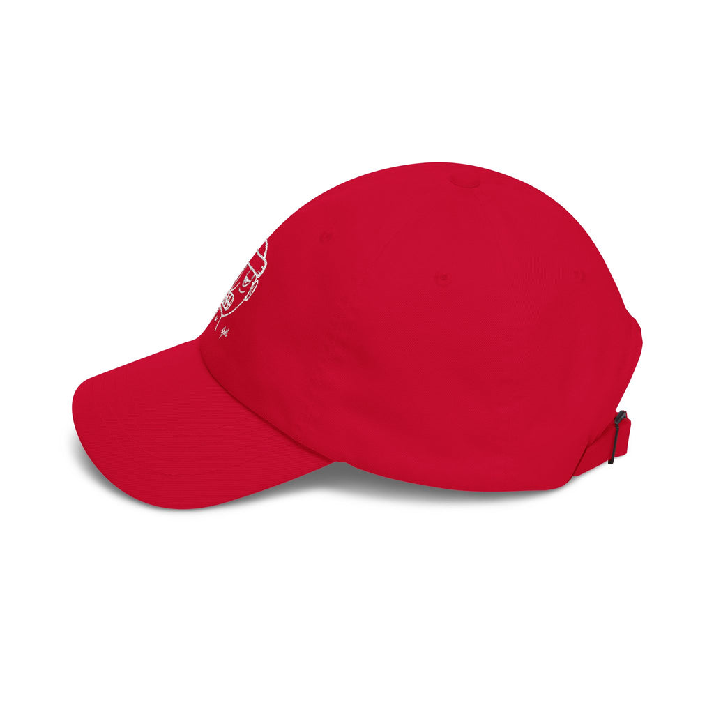 Red Ski Mask "Grit Boy" Dad Hat — Classic Embroidered Dad Hat - FMLxArt Store