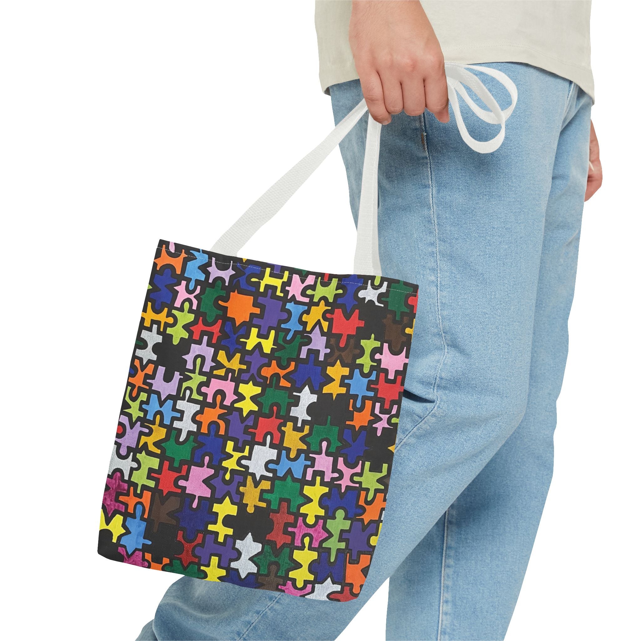 Puzzle Piece Painting All-Over Print Tote Bag - FMLxArt Store