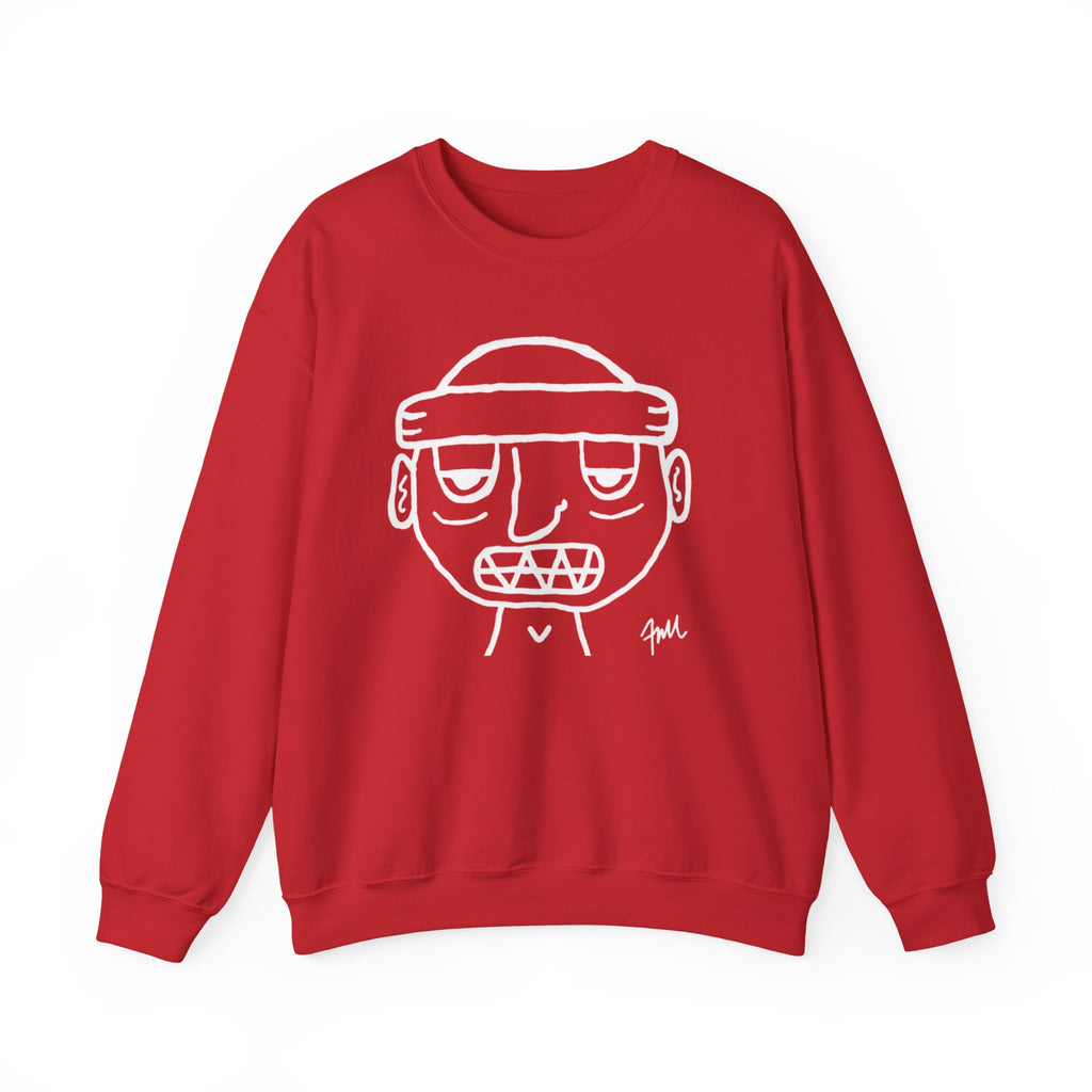 Red Ski Mask 'Grit Boy' Crewneck Sweatshirt - FMLxArt Store
