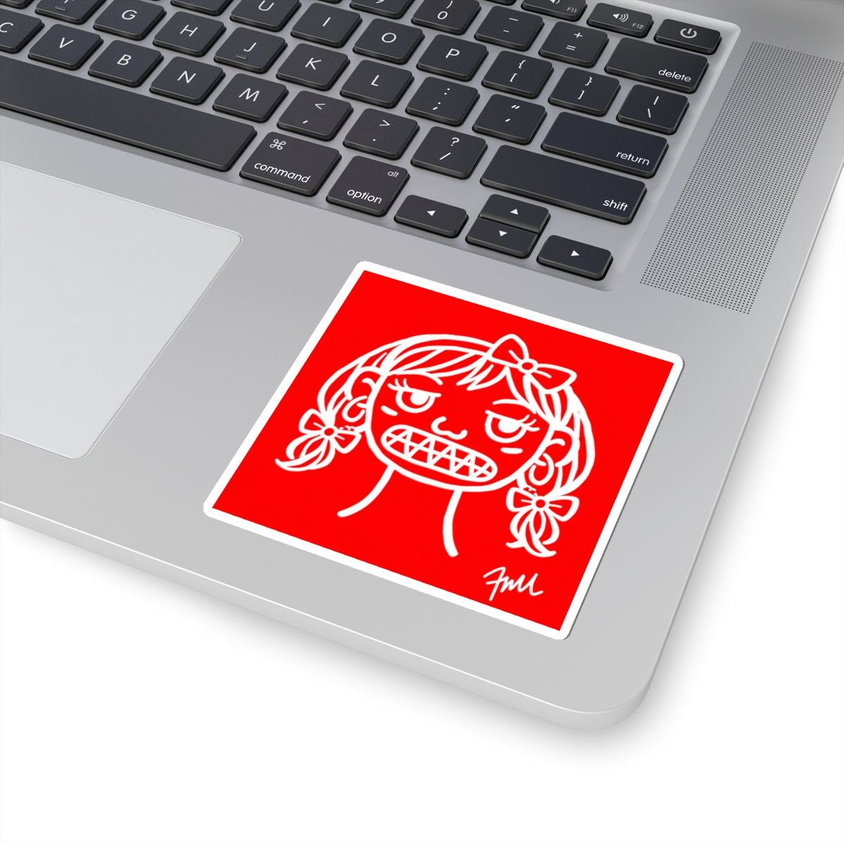 Grit Girl Red Sticker — Bold Kiss-Cut Laptop Decal - FMLxArt Store