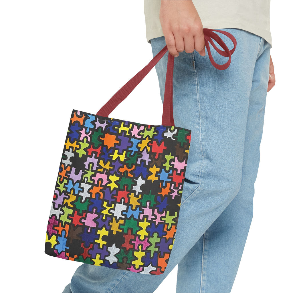 Puzzle Piece Painting All-Over Print Tote Bag - FMLxArt Store