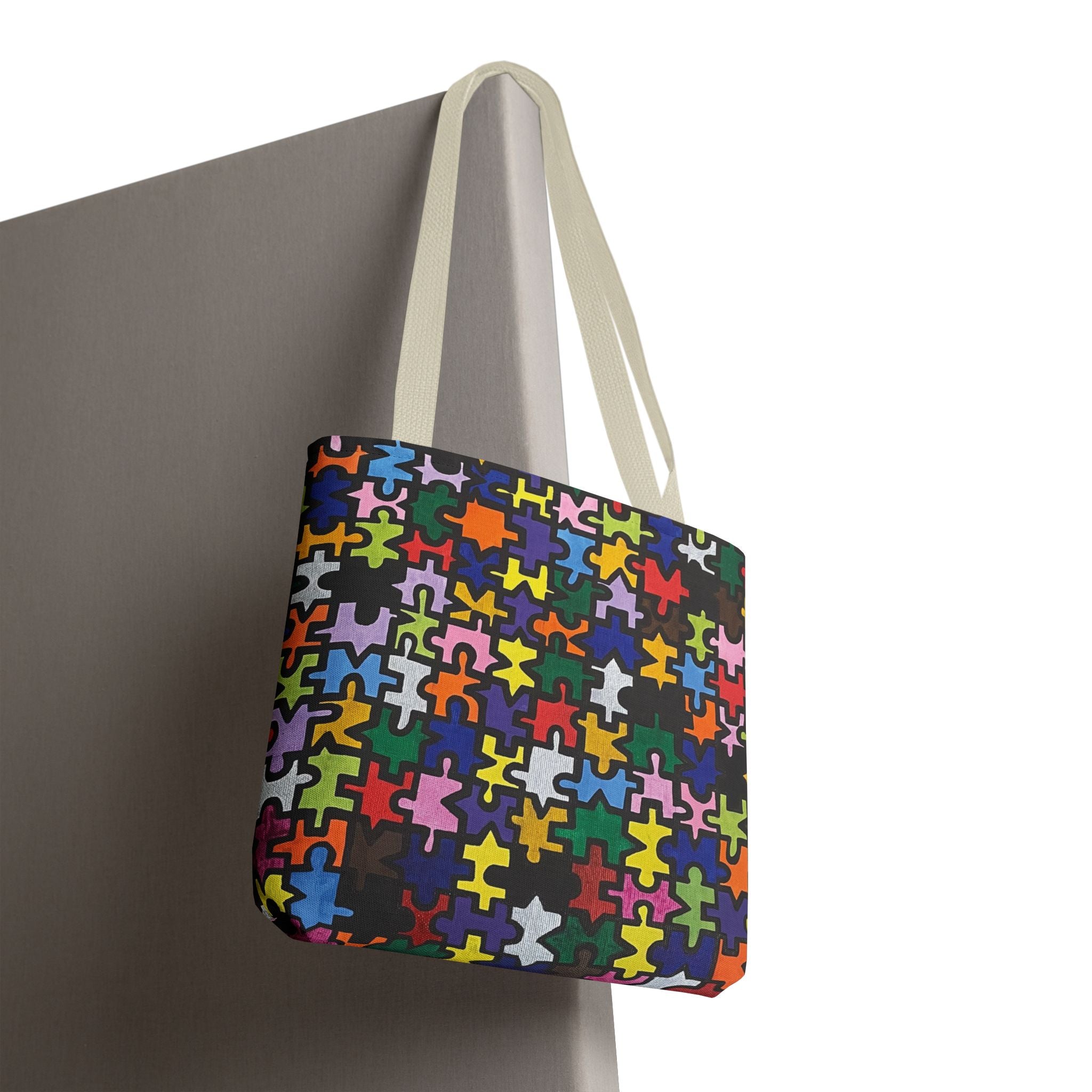 Puzzle Piece Painting All-Over Print Tote Bag - FMLxArt Store