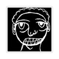 OG Grit Boy Sticker — Black & White Kiss-Cut Laptop Decal - FMLxArt Store